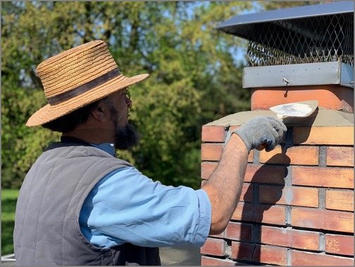 Brick chimney work