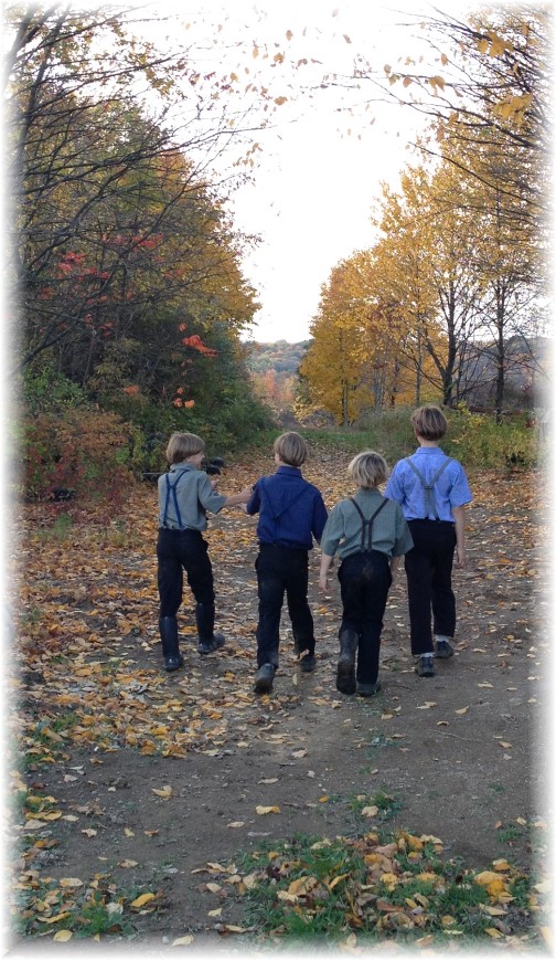 Amish boys on hike 10/18/14