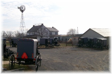 Amish church service