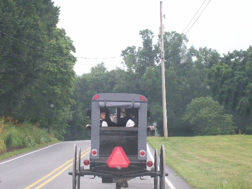 Amish church traffic, Lancaster County PA 7/3/11