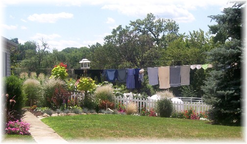 Amish solar-powered clothes dryer in Lancaster County PA, 8/11/11