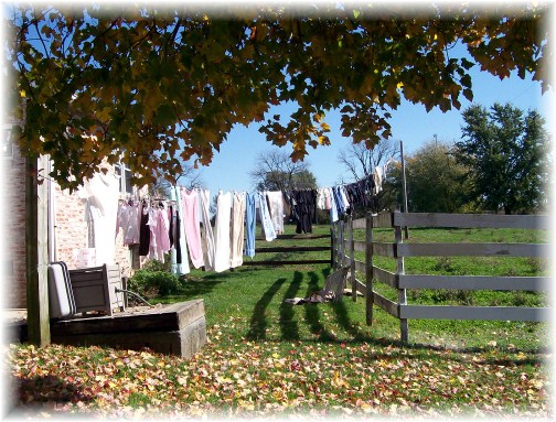 Amish clothesline in Lancaster County, PA 10/25/11