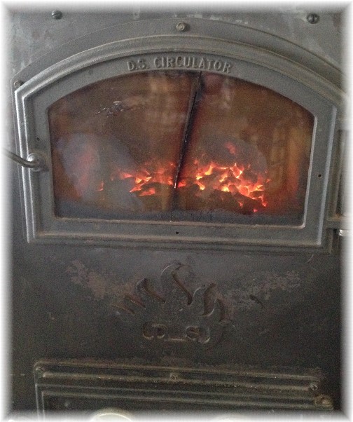 Coal stove in Amish farmhouse 2/25/15