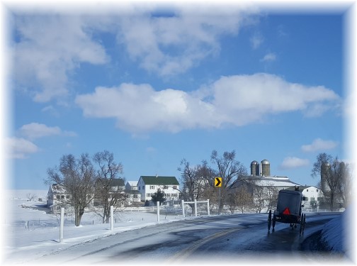 Amish farm in snow 2/11/16 (Click to enlarge)