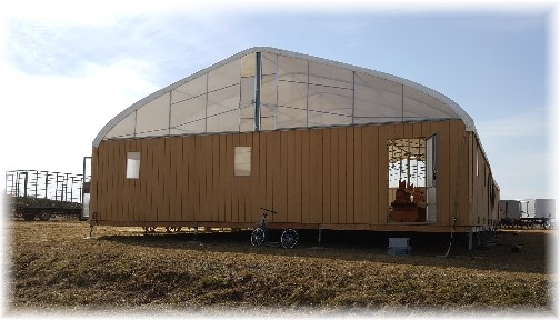 Amish portable function hall near White Oak, PA 3/3/16 (Click to enlarge)