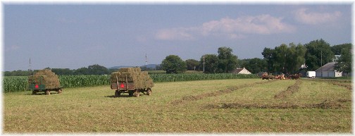 Amish hay harvest on Kraybill Church Road 7/26/12