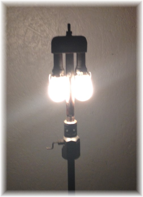 Amish propane lantern in cabin 10/18/14