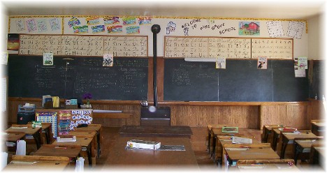 Amish one room schoolhouse (inside)
