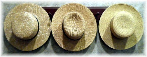 Amish straw hats