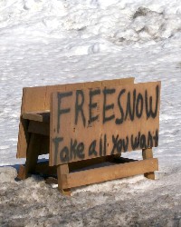Free snow sign