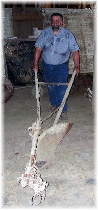 Jay Kopp with mouldboard plow