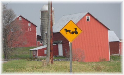Amish road sign in upstate New York