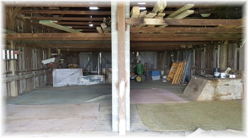 Barn interior cleaned out for church service 7/15/17