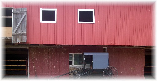 Red barn and buggie 7/12/11