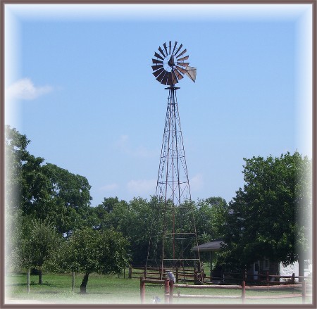 Windmill on Amish farm