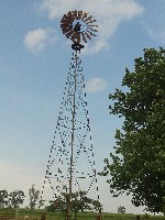 Windmill on Amish farm
