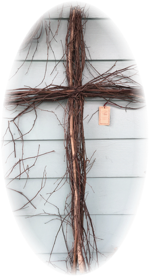 Cross made of twigs
