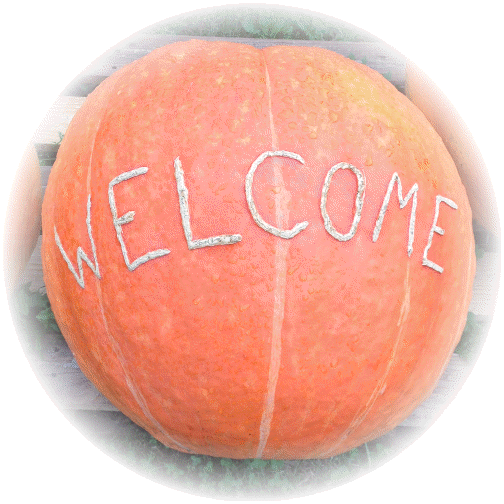 "Welcome" pumpkin