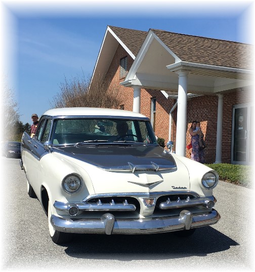 Mervin driving 56 Dodge home from church 4/17/16 (Click to enlarge)