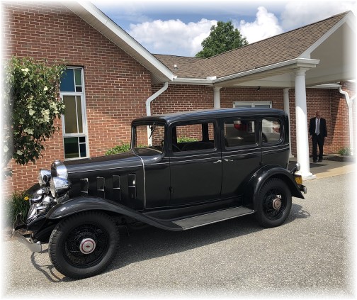 Raymond's 1932 Chevrolet at his funeral 6/2/18