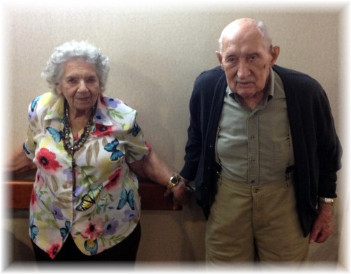 Clarence and Alverta 72nd anniversary 5/11/14