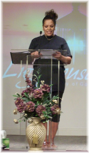 Gesenia giving baptism testimony 5/20/12