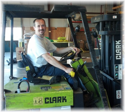 Keith on Clark forklift 7/5/13