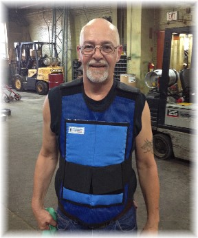 Russ with ice pack vest at Mac-It 6/18/14
