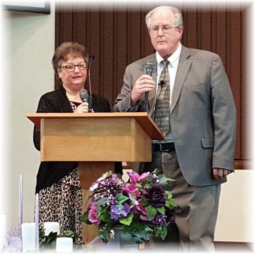 Pastor John and Faithe Keefer singing 4/17/16