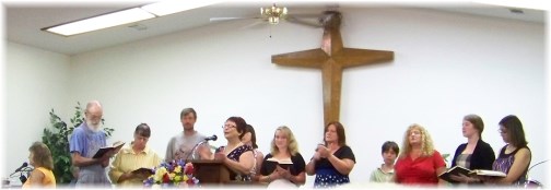 Church singing, Mountaintop Arkansas