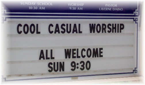 Church sign in Rohrerstown, PA