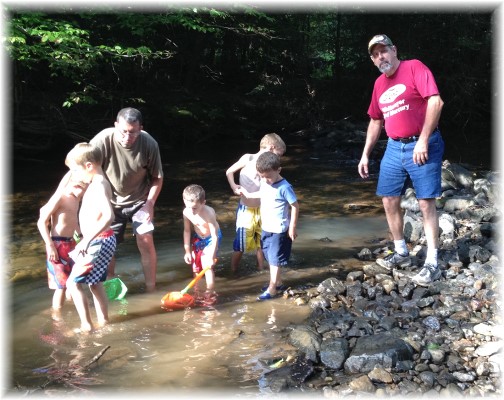 Men and boys playing in Conodoquinet Creek 9/6/14
