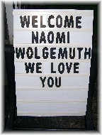 Welcome sign to Naomi
