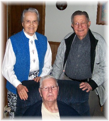 Raymond McGallicher with Jesse and Wilma Dourte 4/19/11
