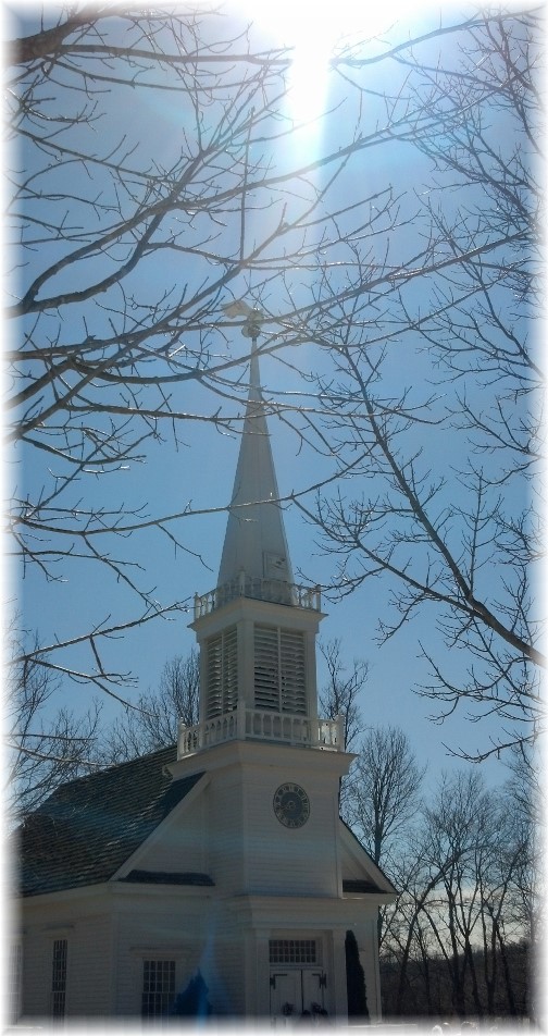 Sun shining on church steeple (Photo by Georgia)