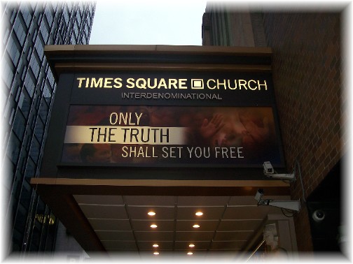 Entrance to Times Square Church