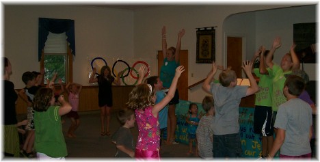 VBS singing "We Want To See Jesus LiftedHigh"
