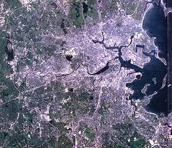 Boston satellite map