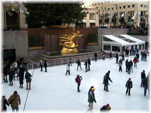 Ice skating at the Rockefeller Center rink 12/12/11