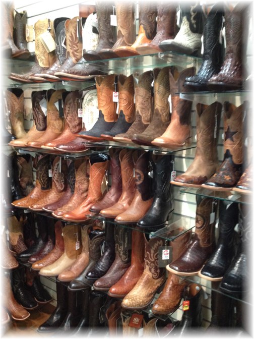 Cowboy boots, Bourne, Texas 5/5/14