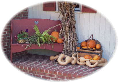 Photo of fall porch arrangement