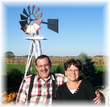 Stephen & Brooksyne Weber on Amish farm 10/8/10