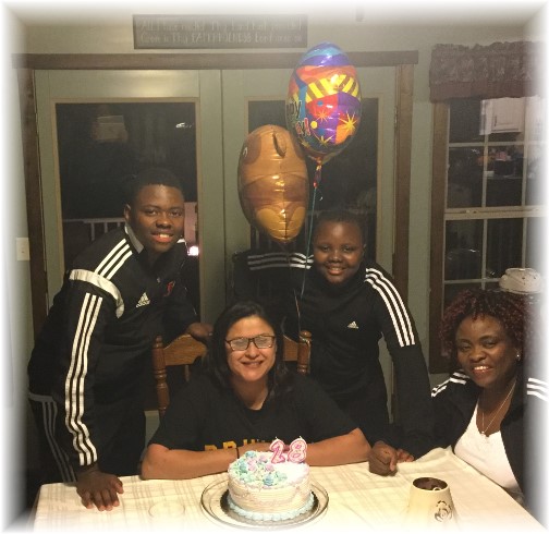 Ester's birthday with guests 3/9/17