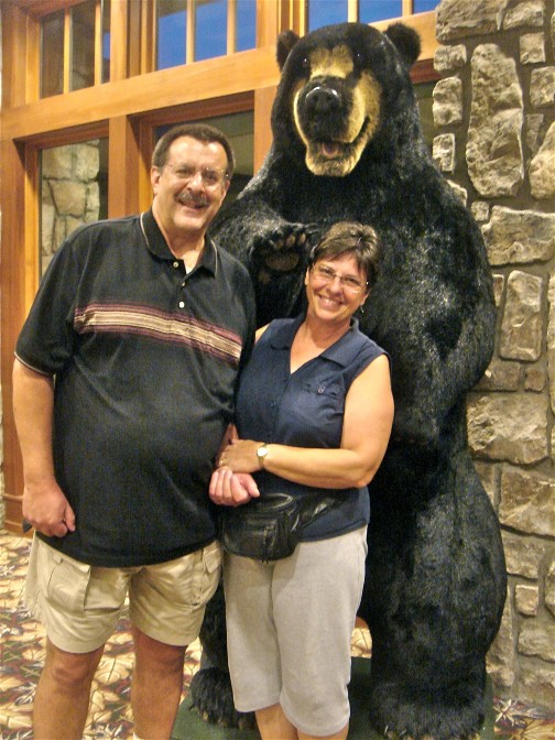 Stephen & Brooksyne with bear 8/5/11