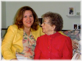 Mom with Genelle, Easter 2005