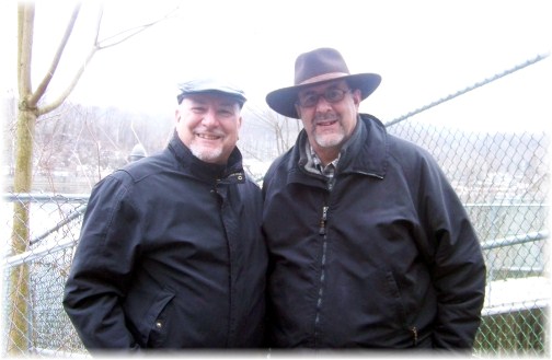 Pat and Stephen Weber along Lehigh River 1/1/13
