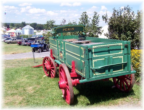 Restored green wagon at the Penn State AG progress days