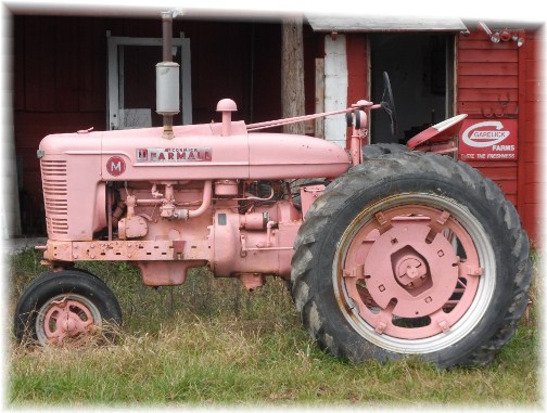 Pink Farmall tractor