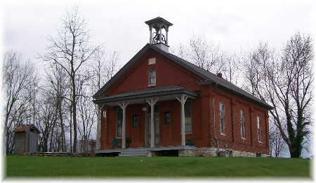 Photo of rural one room school house coverted to home