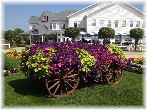 Flower wagon at Blue Gate in Shipshewana Indiana